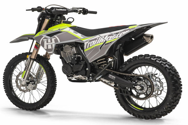 TrailMaster MX250-Pro Dirt Bike, 5-Speed Manual, Dual Disc Brakes, Electric Start (21/18) Wheels