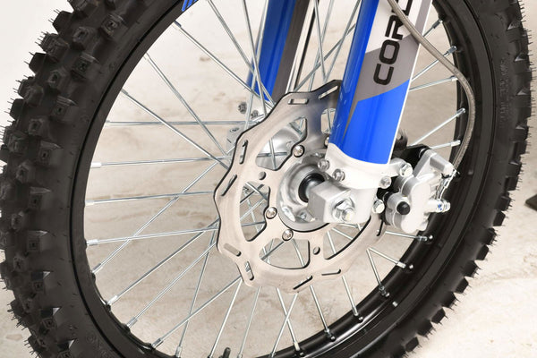 TrailMaster MX250-Pro Dirt Bike, 5-Speed Manual, Dual Disc Brakes, Electric Start (21/18) Wheels