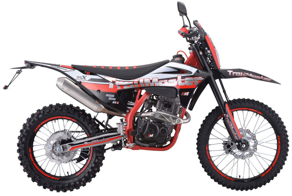 TrailMaster TM35X 250cc Dual Sport Dirt Bike, 5-Speed Manual, Dual Disc Brakes, (21/18) Wheels