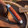 Redsaddle Folding Knife 7" Handmade Damascus Steel Pocket Knife