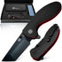 The Pioneer Folding Pocket Knife Giftset for Men and Women (Black and Orange)