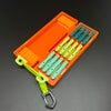 Micro Fishing Rig & Bobber Box – Holds 12 Rigs + Float Storage