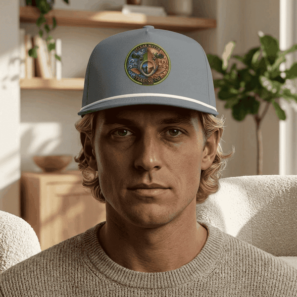 Trout Badge Rope Trucker Hat – Vintage Fly Fishing Hat | Clear Water Trading Co.