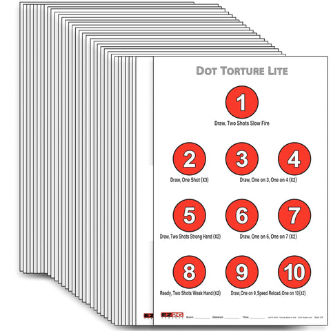 EZ2C Targets #29: Dot Torture Lite Drill 11"x17" Paper Shooting Target USA MADE