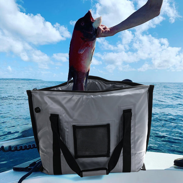 27QT Insulated Fish Cooler Bag, Flat Bottom