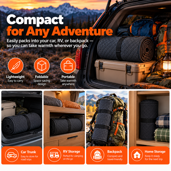 LITEGUEST 6-Zone Heated Tent Floor Mat | Large USB Heated Camping Mat