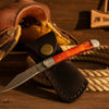 Redsaddle Folding Knife 7" Handmade Damascus Steel Pocket Knife