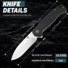 The Wild Trail Folding Pocket Knife Giftset for Men and Women (Silver and Black)