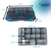 Reaction Tackle Standard Tackle Tray- Sturdy and Water Resistant with 4 Reliable Clips