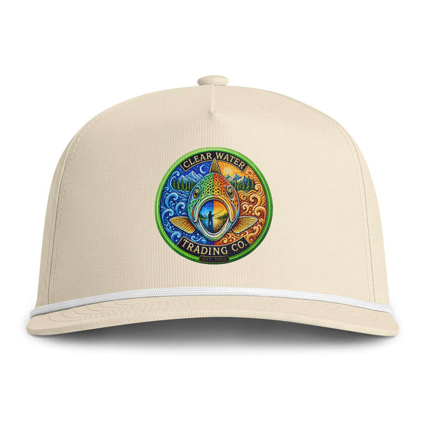 Trout Badge Rope Trucker Hat – Vintage Fly Fishing Hat | Clear Water Trading Co.