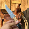 Hidewood Skinner Folder Knife 8" Handmade Damascus Micarta Handle