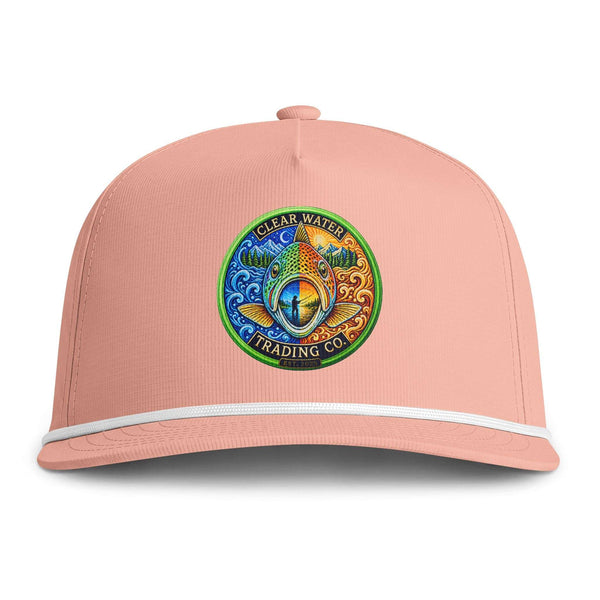 Trout Badge Rope Trucker Hat – Vintage Fly Fishing Hat | Clear Water Trading Co.