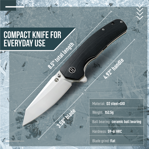 The Clip Point, Pioneer, Wild Trail Folding Pocket Knife Giftset Combo (Silver and Black)