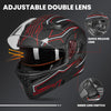 ILM Motorcycle Modular Full Face Helmet Model 902LED