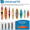600D Kayak Cover: Upgraded Zipper Closure Waterproof Canoe Outdoor Storage Bag, Heavy Duty UV Protection Dust Paddle Board Cover for Fishing Boat