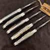 Trailfold Stag Pocket Knife Set 8" Handmade Set of 5 Folding Knives