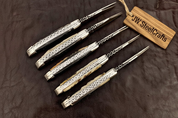 Trailfold Stag Pocket Knife Set 8