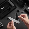 The Sentinel Folding Knife Giftset (black blade+dark grey/red liner G10 handle)