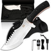 The Tracker D2 Steel Bushcraft Survival Knife Gift Set (Black and Orange)
