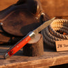 Redsaddle Folding Knife 7" Handmade Damascus Steel Pocket Knife