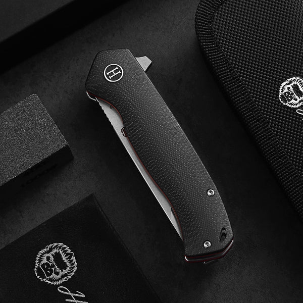 The Pathfinder Folding Pocket Knife Giftset for Men and Women (Silver and Red)