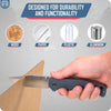 The Wrangler Folding Pocket Knife Giftset for Men and Women (Silver and Red)