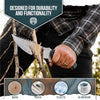 The Tracker D2 Steel Bushcraft Survival Knife Gift Set (Black and Gray)