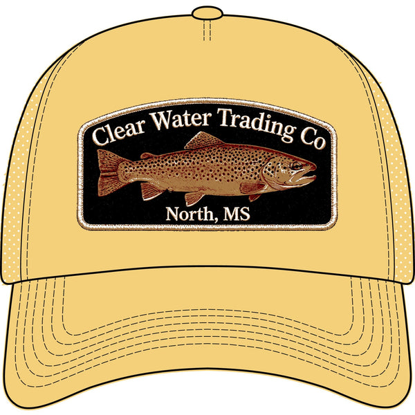 Fly Fishing Trout Badge Trucker Hat — Clear Water Trading Co.