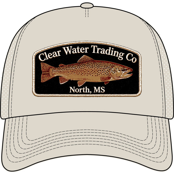 Fly Fishing Trout Badge Trucker Hat — Clear Water Trading Co.