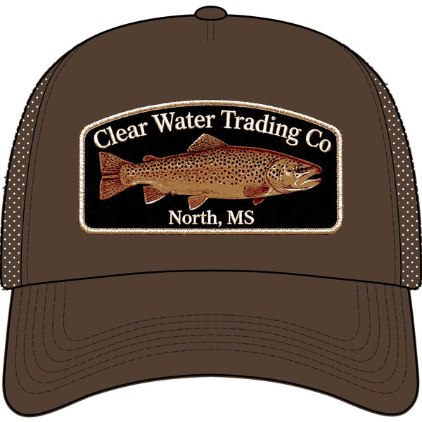 Fly Fishing Trout Badge Trucker Hat — Clear Water Trading Co.