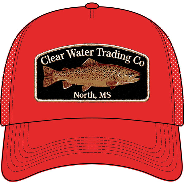 Fly Fishing Trout Badge Trucker Hat — Clear Water Trading Co.