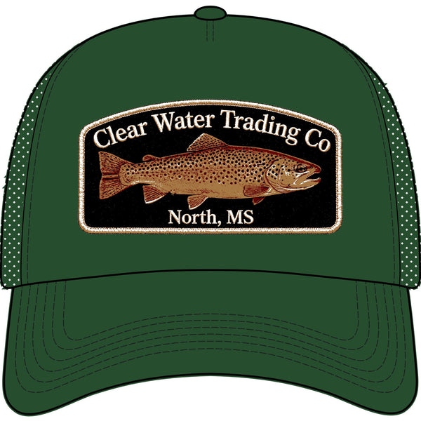 Fly Fishing Trout Badge Trucker Hat — Clear Water Trading Co.