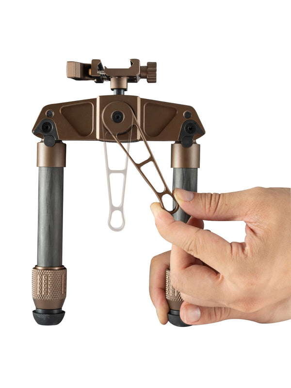 Linkogear HB-C03 Carbon Fiber Bipod Picatinny & ARCA Monoball Fix 26mm - Brown