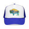 Sunset Buffalo Mountain Patch Foam Trucker Hat | Clear Water Trading Co.
