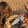 Ironclad Tanto Folder 8" Handmade High-Carbon Steel Micarta Handle