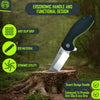 The Pioneer Folding Pocket Knife Giftset for Men and Women (Silver and Green)