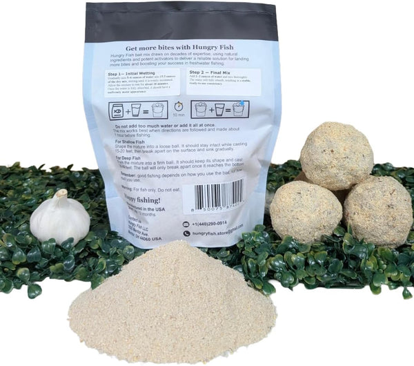 HungryFish GroundBait Mix - (Garlic) 15.5oz