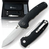 The Clip Point Folding Pocket Knife Giftset for Men and Women (Grey and Red)