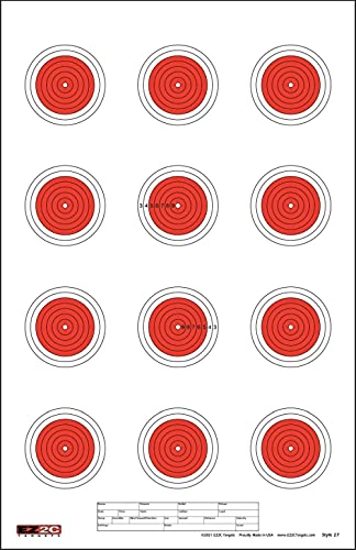 25 EZ2C Targets Style 27/RD10: Small-bore 50ft Paper Shooting Target 11