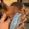 Obsidian Mosaic Folder Knife 8" Handmade Damascus Liner Lock