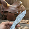 Obsidian Mosaic Folder Knife 8" Handmade Damascus Liner Lock