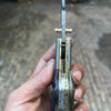 Pearlridge Damascus Folder 7" Handmade Mother of Pearl Lock Back