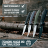 The Straight Back Folding Pocket Knife Giftset for Men and Women (Silver and Green)