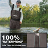 DikaSun Lightweight Bootfoot Chest Waders with Boots — Men & Women Fishing Waders for Duck Hunting & Fly Fishing (US Sizes, Brown)