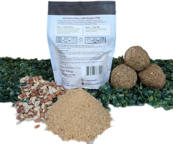 HungryFish GroundBait Mix - (Peanut) 15.5oz