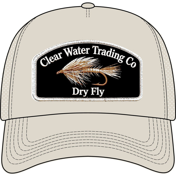 Dry Fly- Trout Fishing Trucker Hat — Clear Water Trading Co.