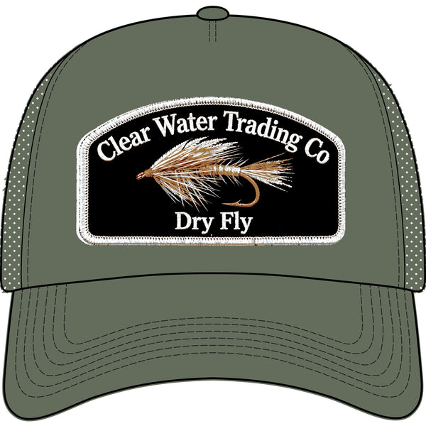 Dry Fly- Trout Fishing Trucker Hat — Clear Water Trading Co.