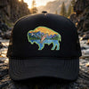 Sunset Buffalo Mountain Patch Foam Trucker Hat | Clear Water Trading Co.