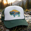 Sunset Buffalo Mountain Patch Foam Trucker Hat | Clear Water Trading Co.