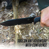 12.32" LAVALINE SURVIVAL KNIFE WITH FIXED 1095 HIGH CARBON STEEL BLADE